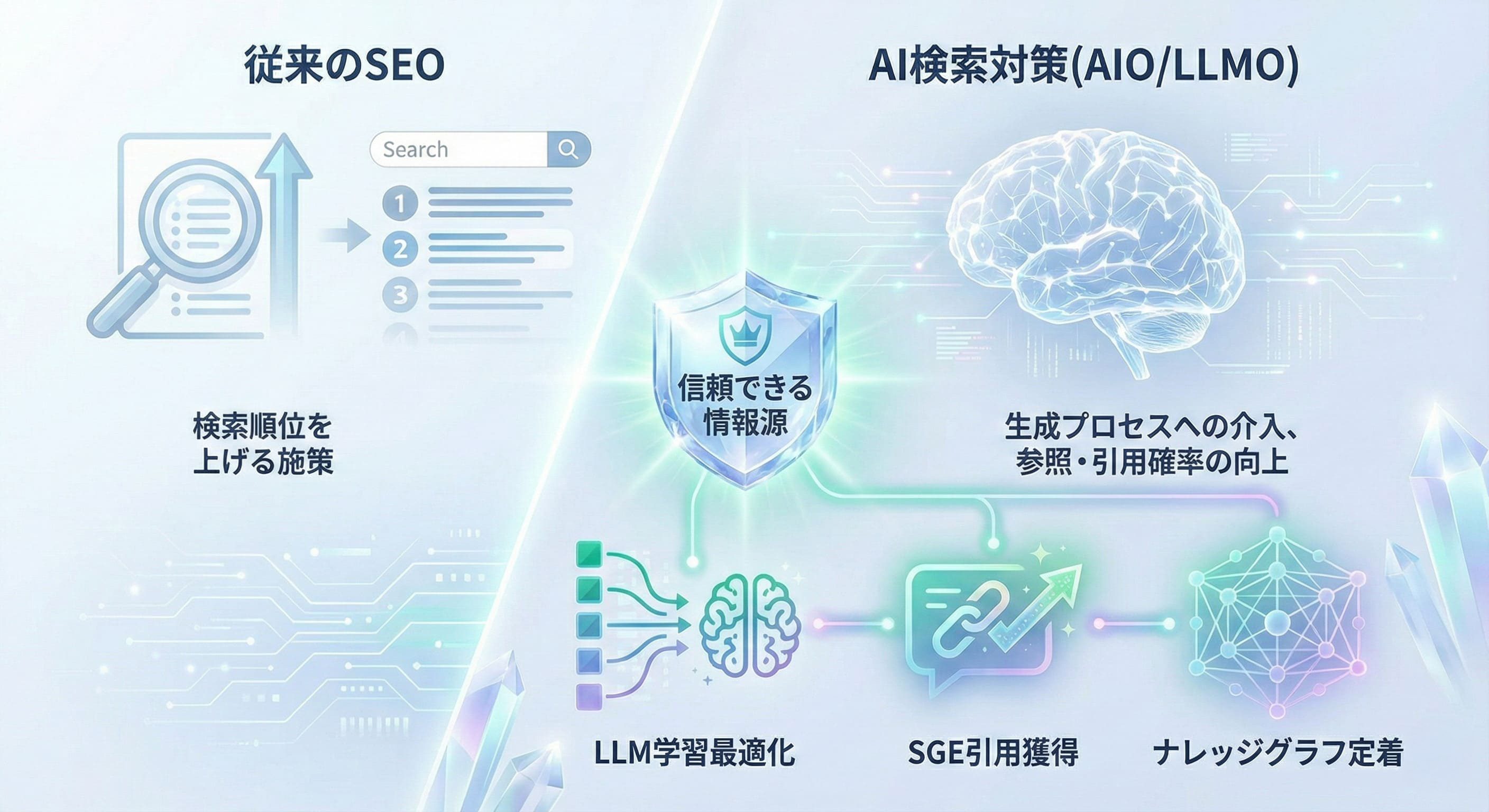 AIによる情報最適化の概念図